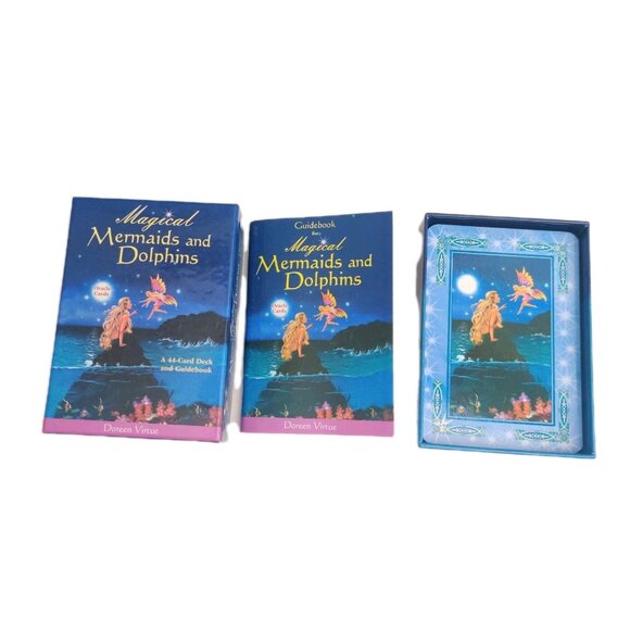 Magical Mermaids & Dolphins Oracle 44 Cards Deck Guidebook by Doreen Virtue OOP - Picture 3 of 3